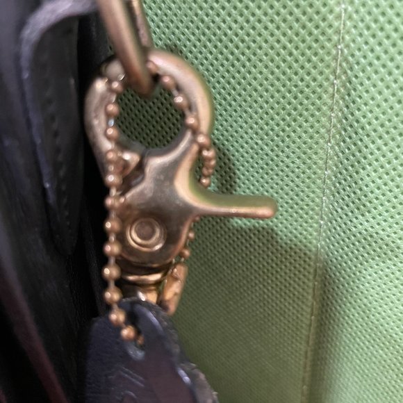 Vintage Coach Legacy Station Handbag black leather shoulder/cross body bag - Picture 6 of 8